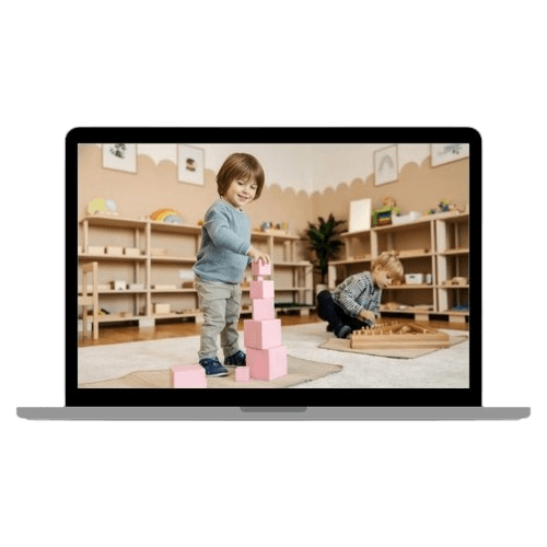 formation montessori en ligne pc enfant tour montessori rose