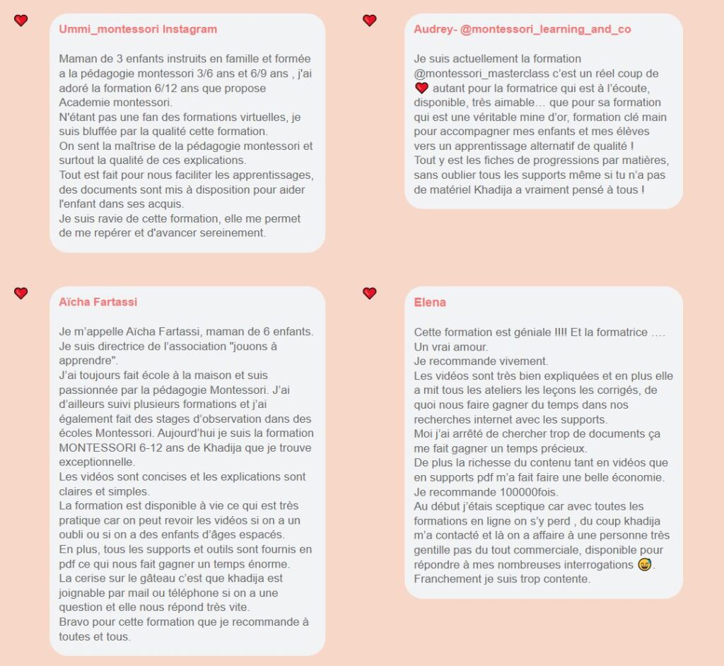 formation montessori masterclass khadija temoignages